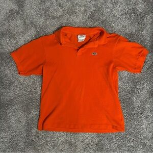 orange lacoste polo